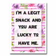 Legit Snack Blank Greeting Card For Discount