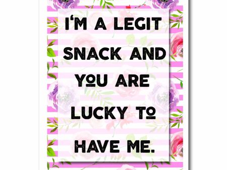 Legit Snack Blank Greeting Card For Discount