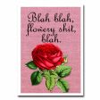 Flowery Shit Blank Greeting Card NSFW For Discount