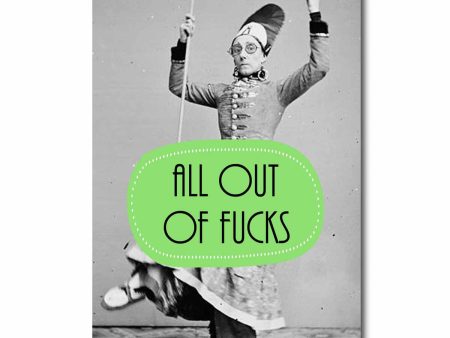 All Out of Fucks NSFW Postcard Fashion