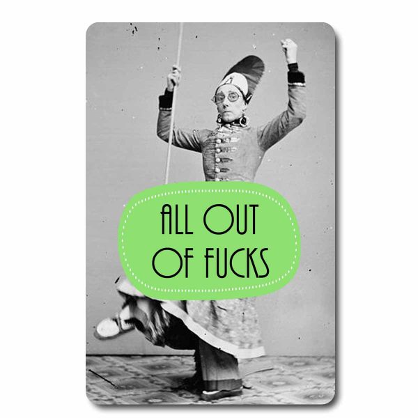 All Out of Fucks NSFW Postcard Fashion