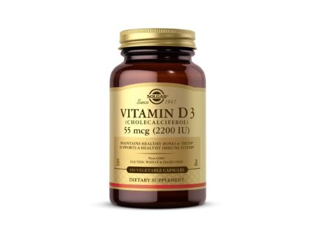 Vitamin D3 (Cholecalciferol) 55 mcg (2,200 IU) 100 Vegetable Capsules Online