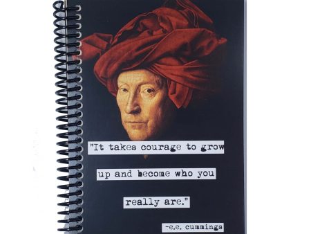 e.e. cummings  It Takes Courage Quote 5x7 Notebook Supply