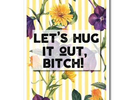 Hug it Out Blank Greeting Card NSFW For Discount