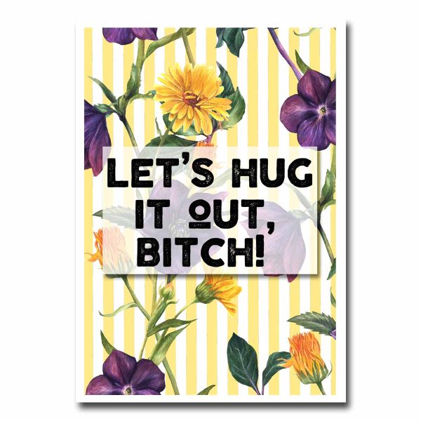 Hug it Out Blank Greeting Card NSFW For Discount