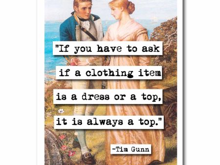 Tim Gunn Always a Top Quote Blank Greeting Card For Cheap