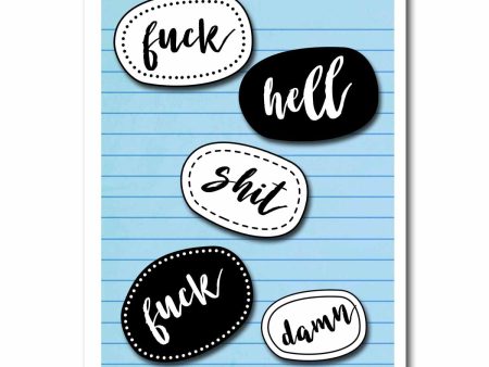 Curses Blank Greeting Card NSFW on Sale