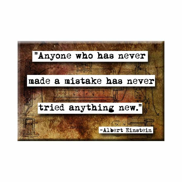 Albert Einstein Mistakes Quote Magnet Online Hot Sale