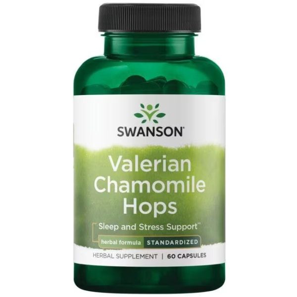 Valerian Chamomile Hops - Standarized 60 Capsules Online Hot Sale