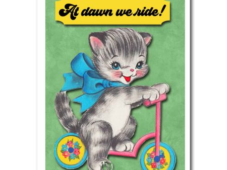 At Dawn We Ride Blank Greeting Card Hot on Sale