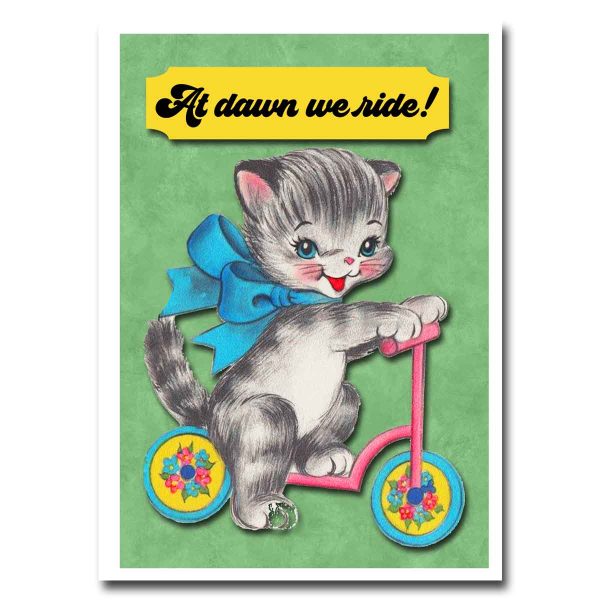 At Dawn We Ride Blank Greeting Card Hot on Sale