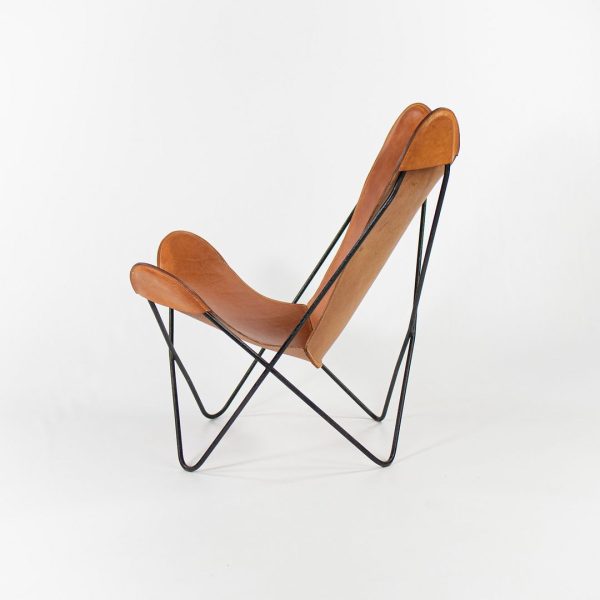 1950s Butterfly Chairs By Jorge Ferrari-Hardoy, Antonio Bonet, And Juan Kurchan For Knoll in Cognac Leather For Cheap