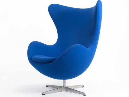 2003 Egg Chair by Arne Jacobson for Fritz Hansen in Blue Fabric (Multiple Chairs Available) Supply