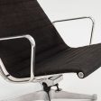 1960s Aluminum Group Lounge Chair and Ottoman, EA125 and EA124 by Charles and Ray Eames for Herman Miller in Black Fabric Online Hot Sale