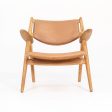 1960s CH28P Lounge Chair by Hans Wegner for Carl Hansen & Søn in Oak with Tan Leather Upholstery Online