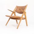 1960s CH28P Lounge Chair by Hans Wegner for Carl Hansen & Søn in Oak with Tan Leather Upholstery Online