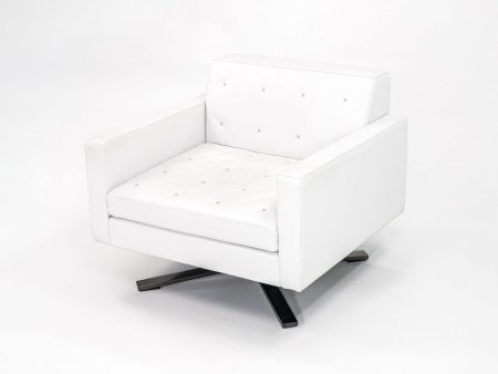 2010 Kennedee Swivel Lounge Chair by Jean-Marie Massaud for Poltrona Frau in White Leather Online