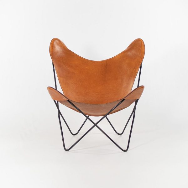 1950s Butterfly Chairs By Jorge Ferrari-Hardoy, Antonio Bonet, And Juan Kurchan For Knoll in Cognac Leather For Cheap