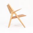 1960s CH28P Lounge Chair by Hans Wegner for Carl Hansen & Søn in Oak with Tan Leather Upholstery Online