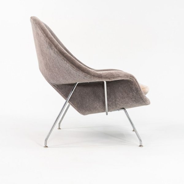 2023 Full Size Womb Chair, Model 70L by Eero Saarinen for Knoll in Two Tone Velvet   Mohair Fabric Sale