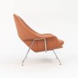 1990s Womb Chair and Ottoman, Models 70L and 74Y, by Eero Saarinen for Knoll in Cognac Leather Supply