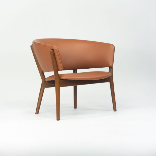 1950s ND83 Lounge Chair by Nanna and Jørgen Ditzel for Knud Willadsen in Oak with Cognac Leather Discount