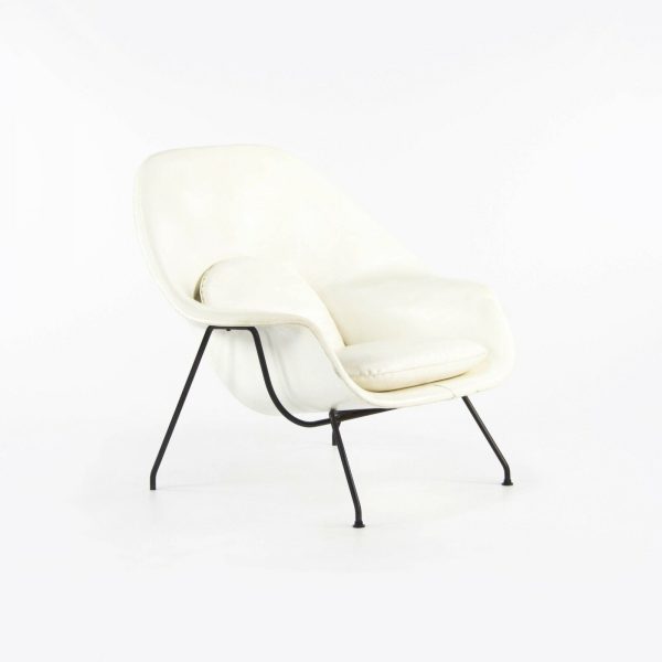 1960s Eero Saarinen for Knoll Womb Chair with Original White Vinyl Upholstery Cheap