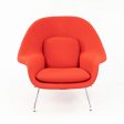 2010 Full Size Womb Chair, model 70L by Eero Saarinen for Knoll in Crimson Boucle Fabric Hot on Sale