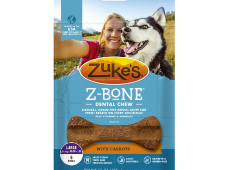 Zukes Z-Bones Grain Free Clean Carrot Crisp Dental Dog Treats on Sale